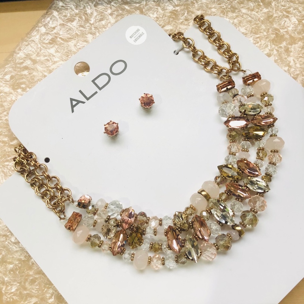 Statement Necklace and matching stud set